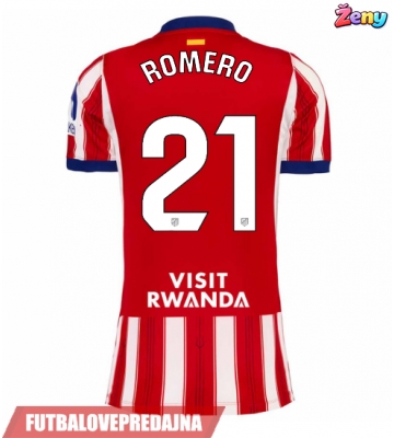 Lacne Ženy Futbalové dres Atletico Madrid Cristian Romero #21 2026-27 Krátky Rukáv - Domáci